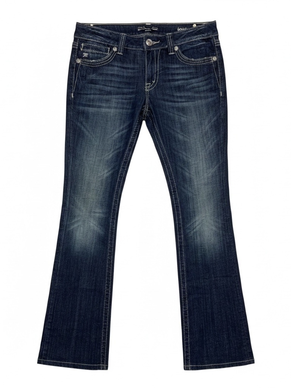 Miss Me Dark Blue Embellished Flare Jeans Sz 29” Jr | FAIR UC - Picture 2 of 10